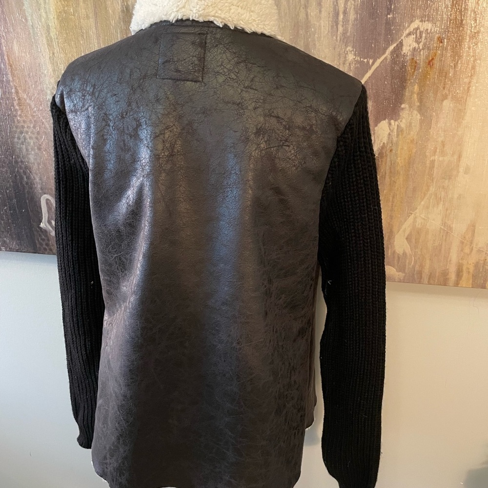 RD style faux sheepskin sweater coat - Picture 5 of 5